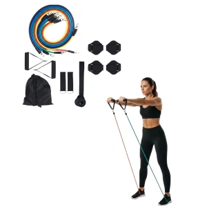 11 Parça Çok Fonksiyonlu Kapı Arkası Egzersiz Bandı Ev Tipi Spor Seti