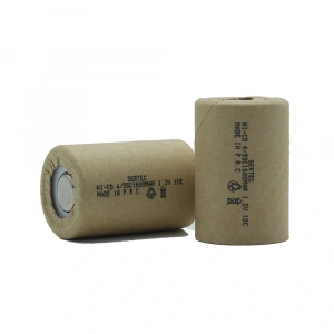 1.2V Ni-Cd 4/5 SC 1500 Mah Kağıt Şarjlı Pil 10C Başsız/Flat Head