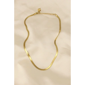 316L Çelik Altın Renk 45 cm İtalyan Zincir Model Kadın Kolye