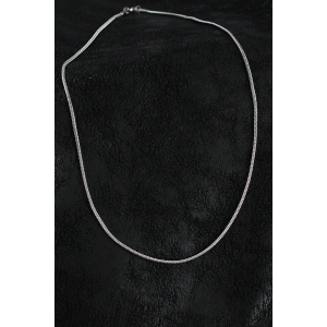 316L Çelik Örme Zincir Model Gümüş Renk Erkek Kolye