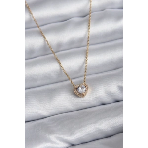 316L Çelik Zincir Gold Renk Charm Kadın Kolye