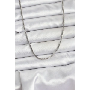 316L Çelik Zincir Gümüş Renk 60 cm Yılan Zincir Kadın Kolye