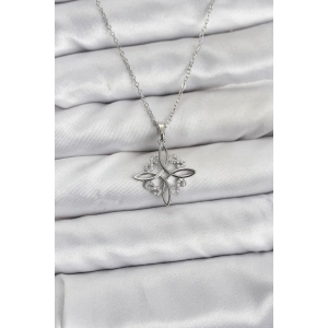 316L Çelik Zincir Gümüş Renk Sonsuzluk Model Zirkon Taşlı Kadın Kolye