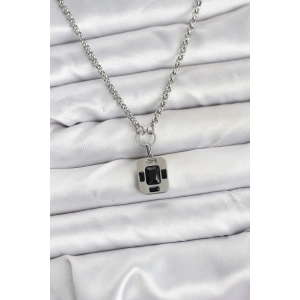 316L Çelik Zincir Gümüş Renk Vintage Model Kadın Kolye