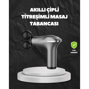 4 Başlıklı Şarjlı Masaj Tabancası Bel Sırt Boyun Bacak Kas Rahatlatıcı