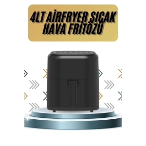 4L Airfryer Hazneli Hava Fritözü Yağsız Fritöz Taşınabilir Fırın İşlevi Gören Pratik