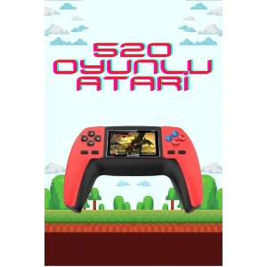 520 Retro Oyunlu El Konsolu Atari Oyun Konsolu Taşınabilir
