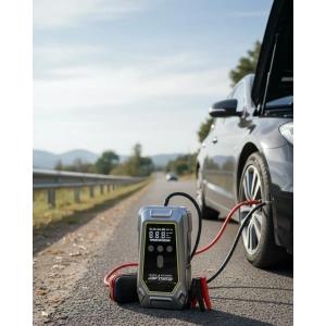 Acil Durum LED Işıklı Akü Takviye ve Hava Kompresörü