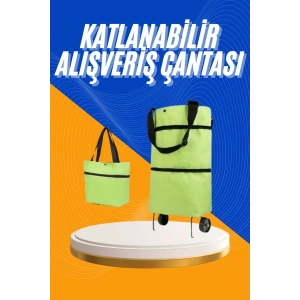Alışveriş Çantası Katlanabilir Pazar Arabası Tekerlekli Pazar Arabası Katlanabilir