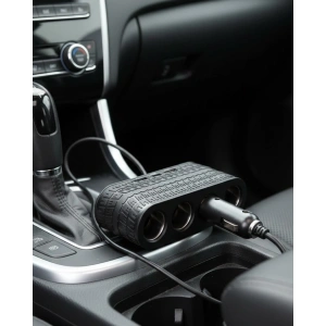 Araç Çakmak Çoklayıcı 4 Çıkışlı 2 USB ve Type C Girişli Çok Fonksiyonlu Şarj Ünitesi