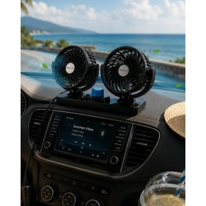Araç İçi Fan 2 Kademeli Oynar Başlıklı Sessiz Oto Vantilatör