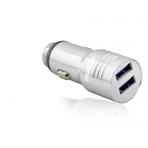 Araç Şarj Adaptörü 2X Usb 3.4A Metal - Gümüş ND1075