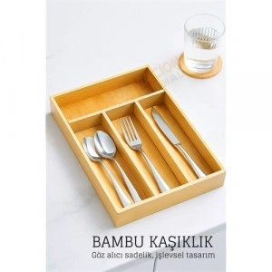 Bambu Çekmece İçi Kaşıklık Organizer