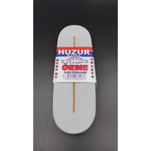 BEYAZ - 2.5CM PAÇA LASTİK GENİŞ 10MT. (5047)