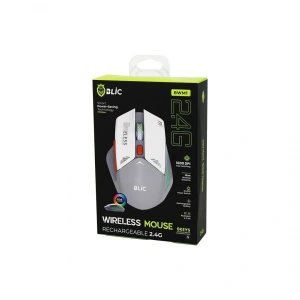 BEYAZ KABLOSUZ MOUSE 2.4G 10M DİSTANCE WİRELESS - KABLOSUZ 1600DPI OYUN FARE BWM-1 (5047)