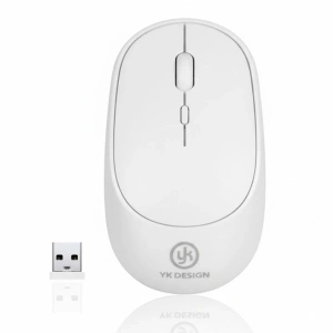 Beyaz Renkli Ergonomik Sessiz Kablosuz Mouse – USB Alıcılı, Ofis ve Oyun İçin Konforlu Bilgisayar Faresi MS6310 (5047)