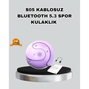 Bluetooth 5.3 S05 Kablosuz Kulaklık IPX4 Spor Uyumlu Suya Dayanıklı Stereo