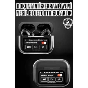 Bluetooth Kulaklık Kablosuz Ekranlı ANC/ENC Destekli Dokunmatik