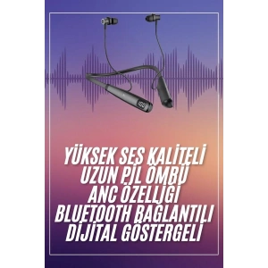 Boyun Askılı 100 Saat Kablosuz Kulaklık Göstergeli Bluetooth Kulaklık