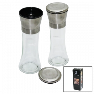 CAM HAZNELİ - METAL KAPAKLI BÜYÜK TUZ - BAHARAT ÖĞÜTÜCÜ (5047)