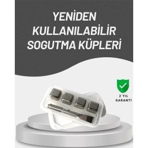 Çevre Dostu Metal Buz Küpü ve Kullanışlı Klips Seti