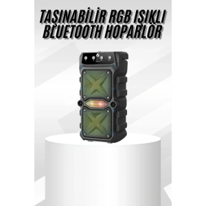 Çift Çıkışlı Güçlü Bataryalı Kablosuz Yüksek Ses Kaliteli Bluetooth Hoparlör