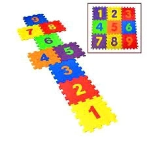 ÇOK  RAKAMLI 9 PARÇA SOFT YER MATI KAROSU (5047)