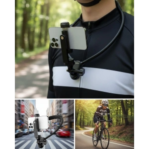 Dayanıklı Metal Destekli Boyun Telefon Tutucu Seyahat ve Spor Kullanım