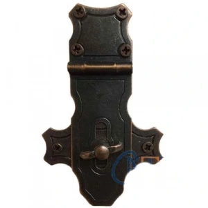 Dekoratif Anahtarlı Sandık Askısı - 40x65mm, Oksit, 100 Adet