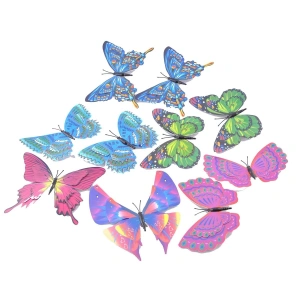 Dekoratif Saksı Duvar Perde Süs Kelebekleri Küçük Boy 10 Adet (5047)