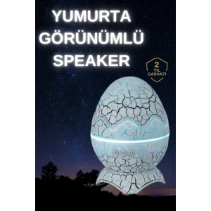 Dinozor Yumurtası Gece Masa Lambası Bluetooth Hoparlör 14 Renk Seçeneği