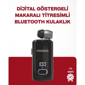 Fineblue F580 Bluetooth Kulaklık – Klipsli, Dijital Göstergeli, Su Geçirmez, 12 Saat Pil Ömürlü
