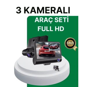 Gece Görüşü Destekli, 1080P Full HD Çözünürlüklü Araç İçi Kamera