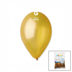 GM-110-39 METALİK - ALTIN BALON 11'' - 28CM - 100 PARÇA (5047)