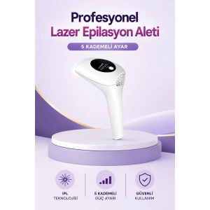 IPL Lazer Epilasyon Aleti 5 Kademeli Güç Ayarlı