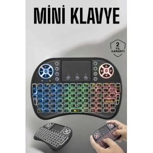 Işıklı Kablosuz Mini Q Klavye Tüm Cihazlara Uyumlu