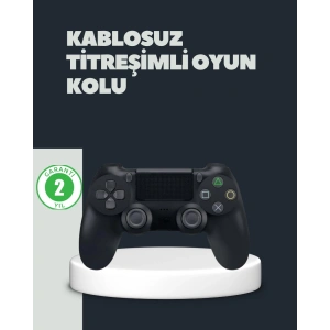 Kablosuz Titreşimli Oyun Kolu – PS4 Uyumlu Ergonomik Tasarım ve Uzun Pil Ömrü