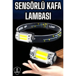 Kafa Lambası El Fenerli Kamp Lambası USB Şarjlı Esnek Lamba