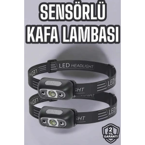 Kafa Lambası Kamp Lambası Led Işık Şarjlı Ayarlanabilir