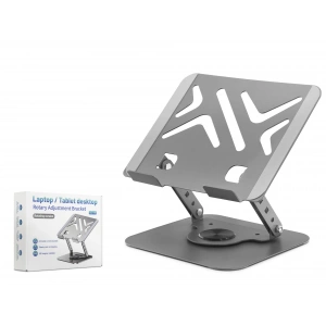 Karbon Çelik 360 Derece Dönebilen Laptop Ve Tablet Standi - Gri HDX8017