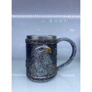 Kartal Motifli Çelik Kupa 220076