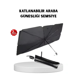 Katlanabilir Ön Cam Güneşliği Şemsiye – Her Araca Uygun Isı ve Işık Koruması