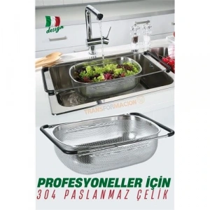Lavabo Süzgeci Ayarlanabilir Kevgir 304 Paslanmaz Çelik