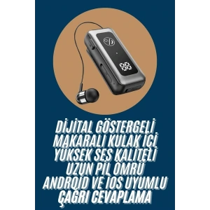 Makaralı Kulaklık SD Kart Girişli Dijital Göstergeli Kablolu Bluetooth Kulaklık