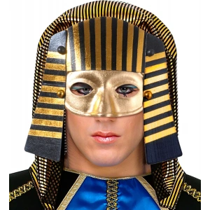 Mısırlı Maskesi Lastik Aparatlı Firavun Maskesi 21x23 cm
