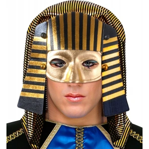 Mısırlı Maskesi Lastik Aparatlı Firavun Maskesi 21x23 cm (5047)