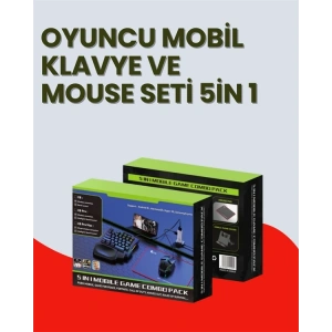 Mobil Uyumlu Klavye Mouse Seti – PUBG ve FPS Oyunları İçin 5i 1 Arada Oyun Kiti
