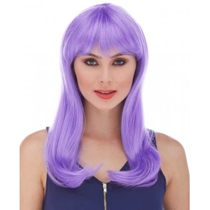 Mor Renk Uzun Düz Parti Peruğu (5047)