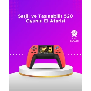P5 Taşınabilir Retro Konsol – 520 Oyun, Ergonomik Tasarım, Nostaljik Eğlence