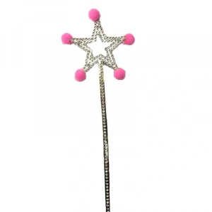 Pembe Ponponlu Yıldız Peri Asası 1 Adet